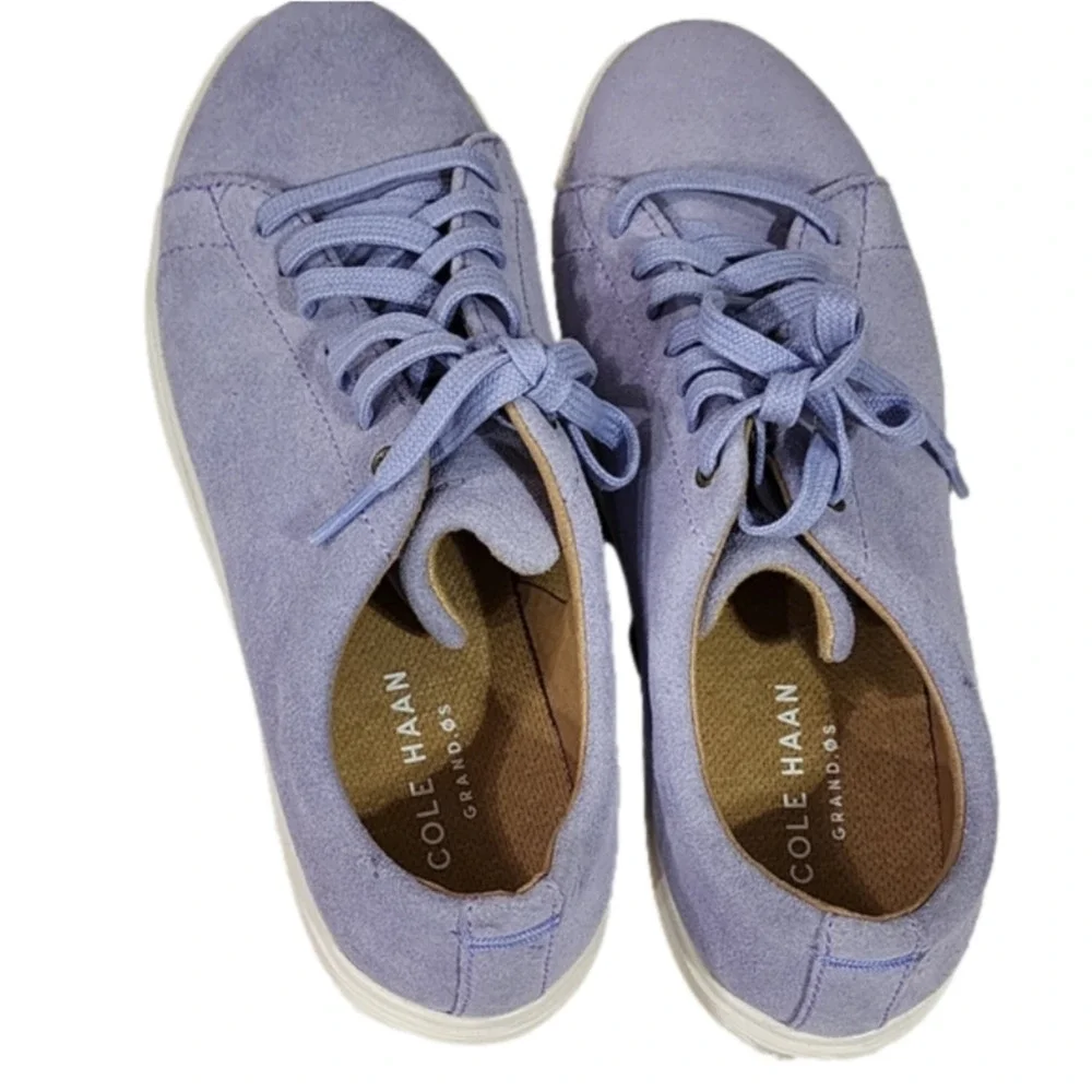 Cole Haan GrandPro Topspin Lavender Suede Leather Sneakers Low Top Shoes‎ 9.5